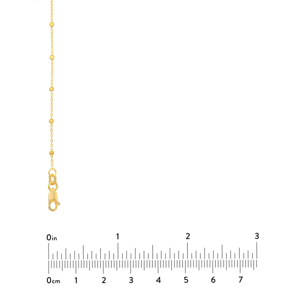 Faceted Gold Bead Saturn Chain