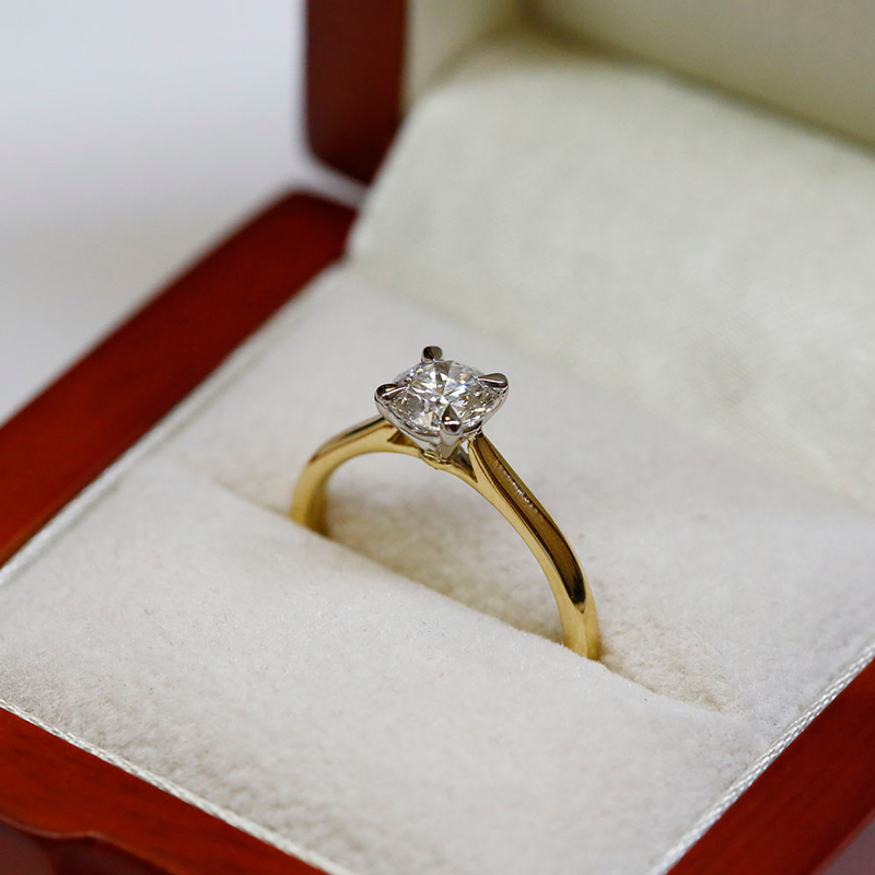  Yellow Gold Lab Grown Diamond Engagement Ring
