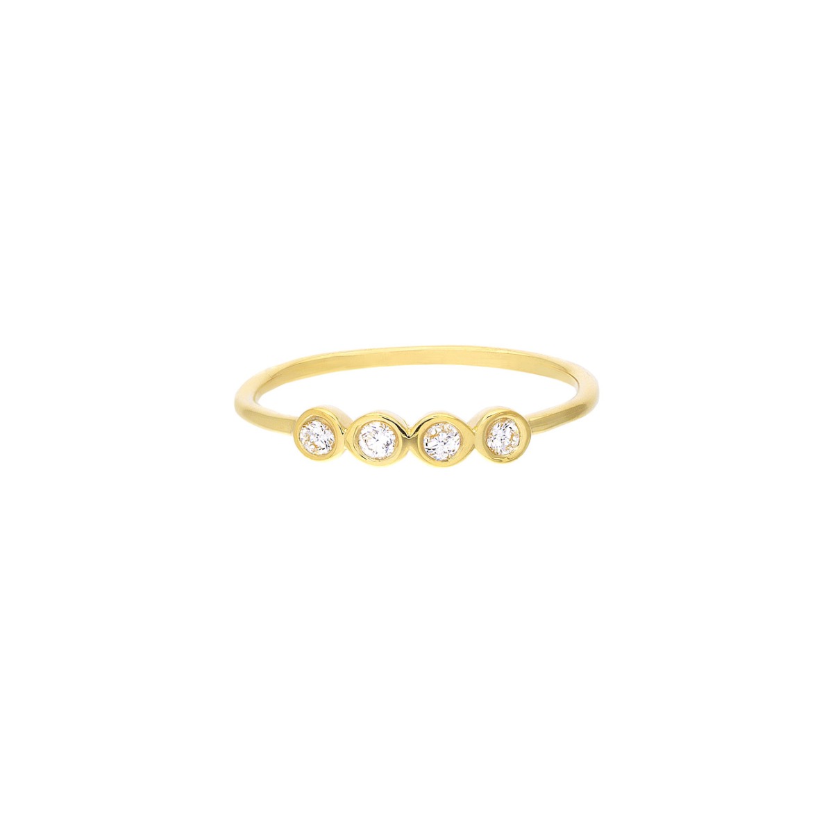 Four Diamond Gold Ring
