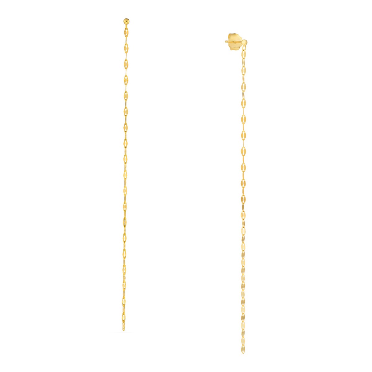 Gold Flat Duster Earrings