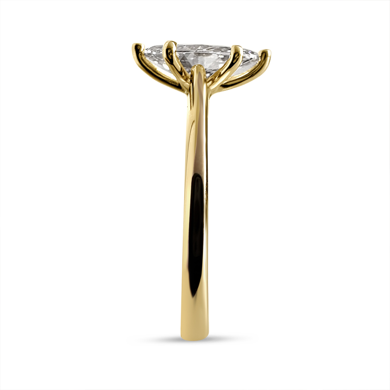 Marquise Lab-Grown Solitaire Style Engagement Ring 