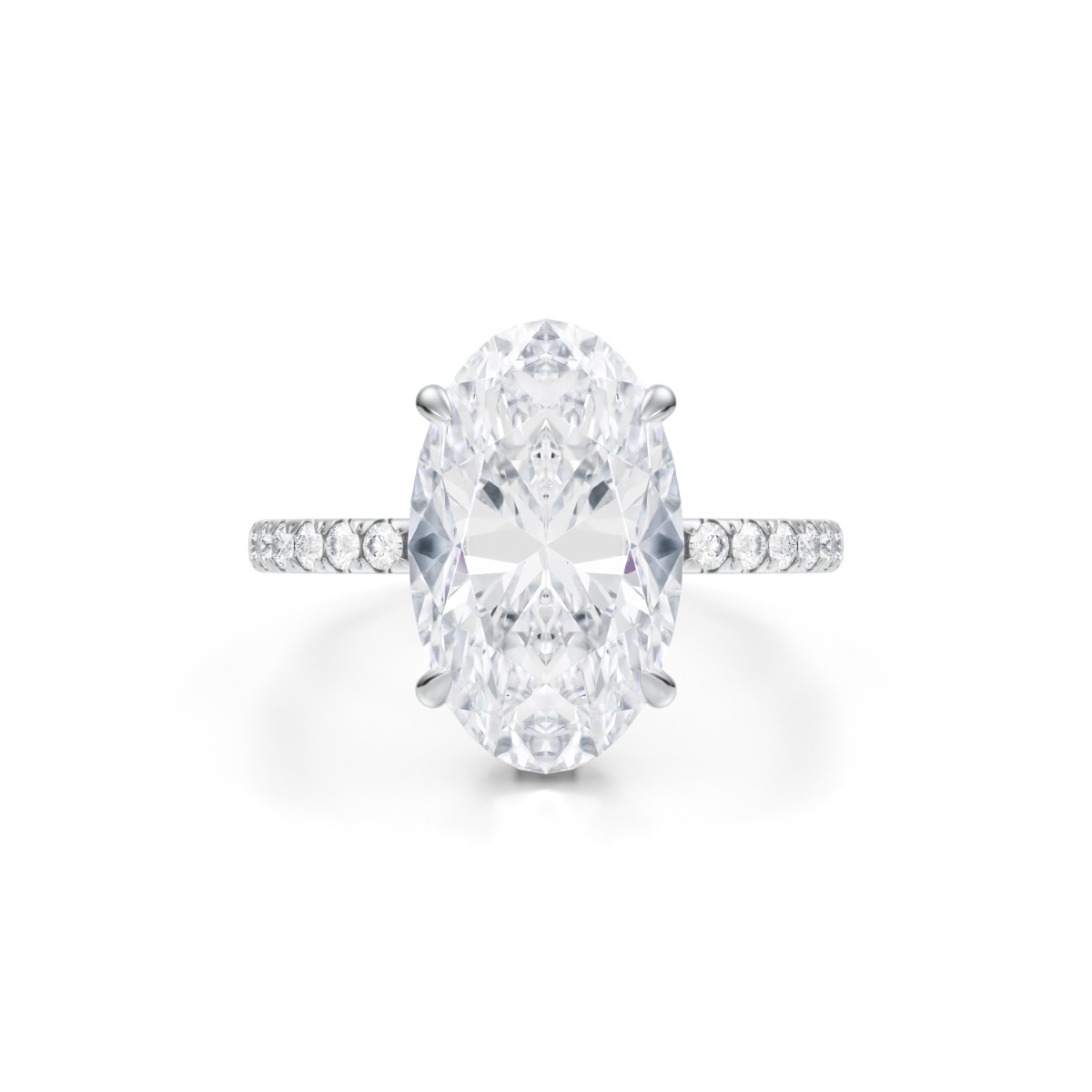 Kourtney Kardashian Oval Halo Lab Grown Diamond Engagement Ring