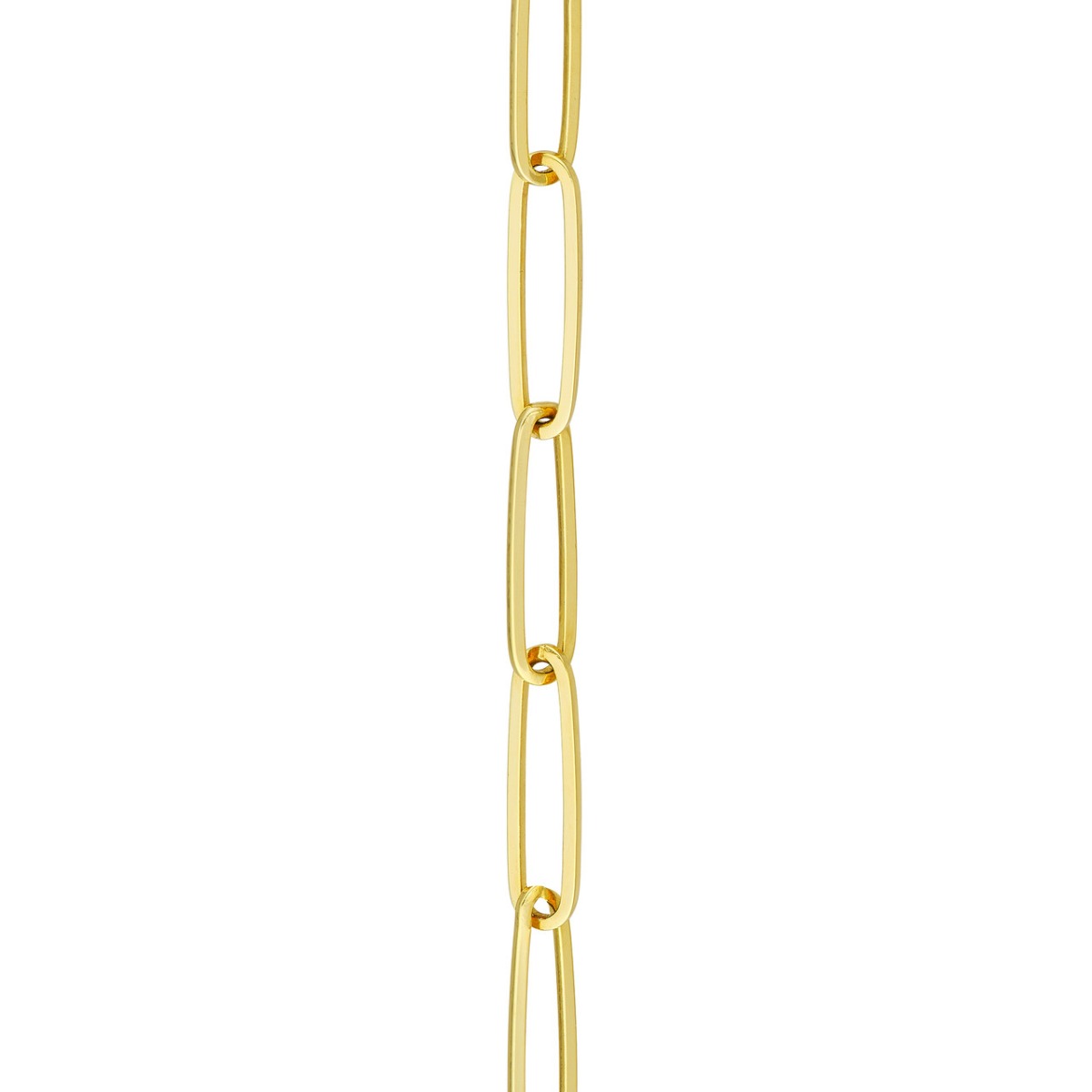 Long Paper Clip Dangle Gold Earrings