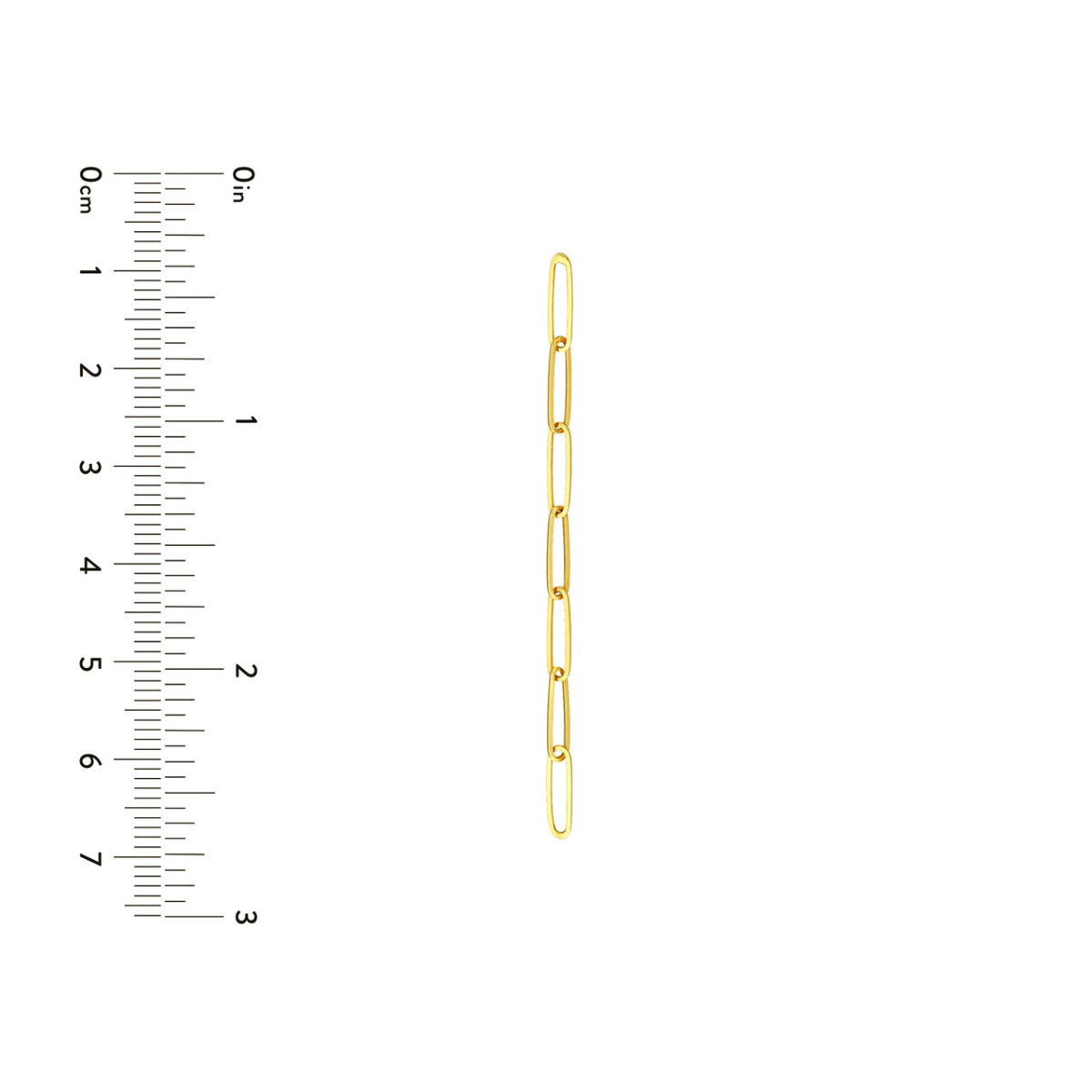 Long Paper Clip Dangle Gold Earrings
