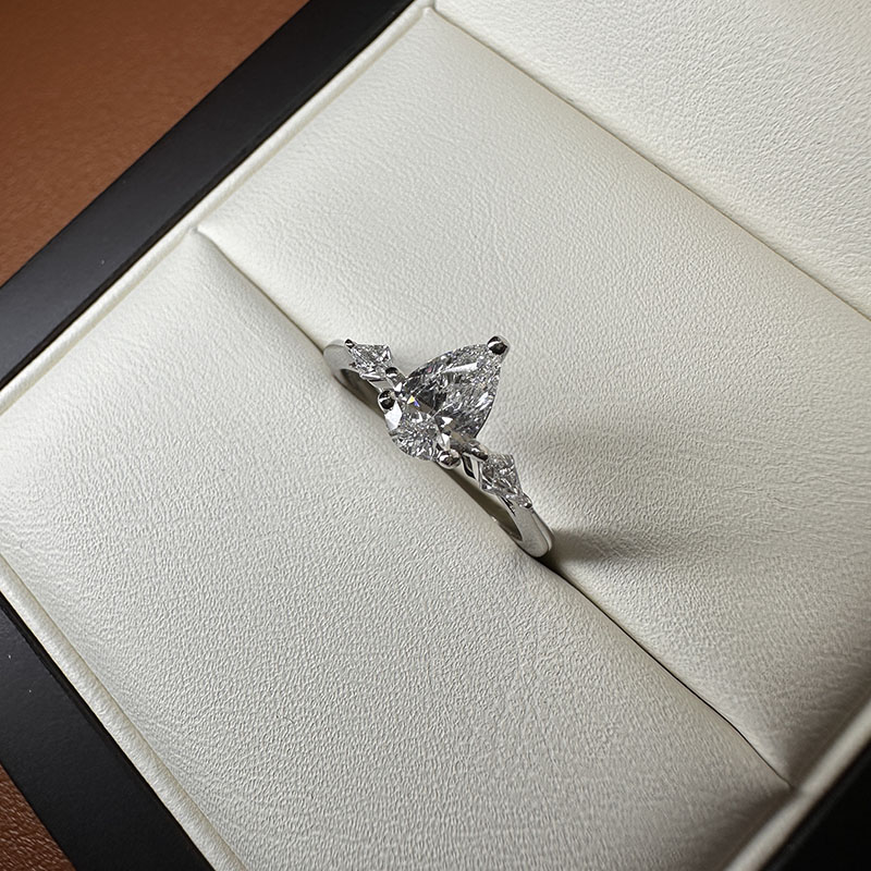 Pear and Kite Lab Grown Diamond Engagement Ring