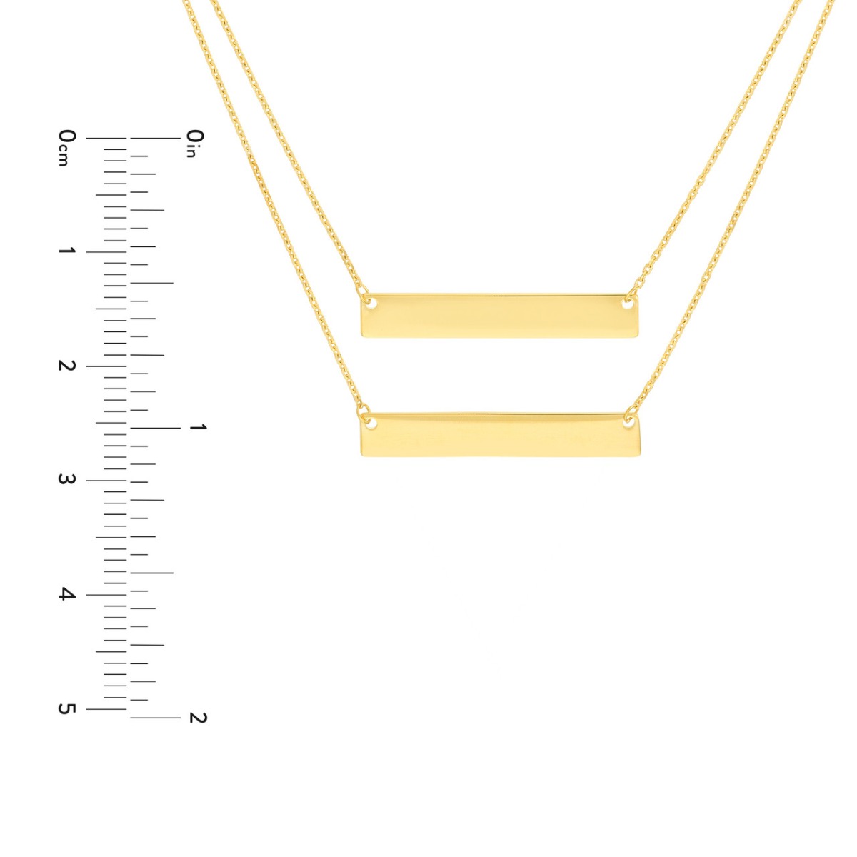 Mini Bar Layered Duo Adjustable Necklace