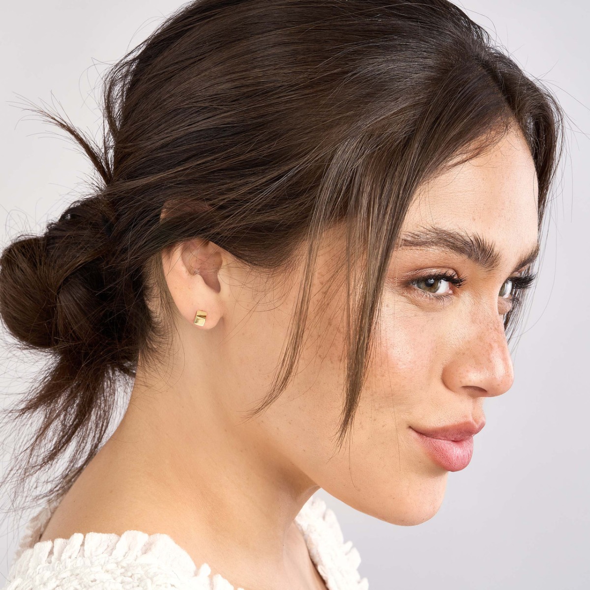 Mini Cube Stud Earrings