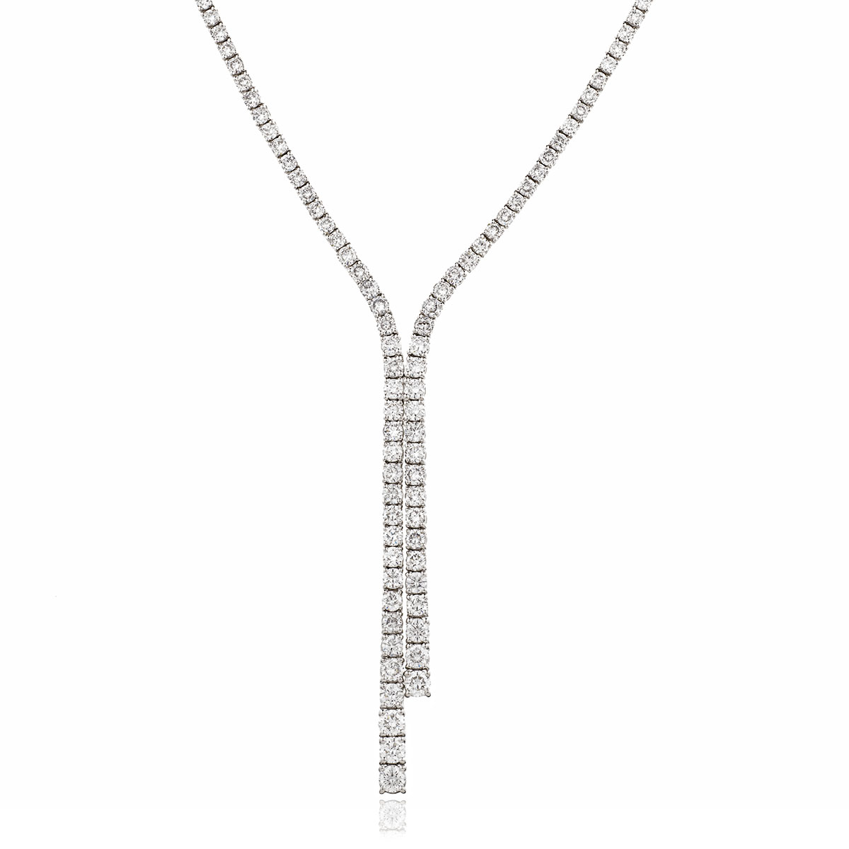10 Carat Bow Tie Tennis Necklace