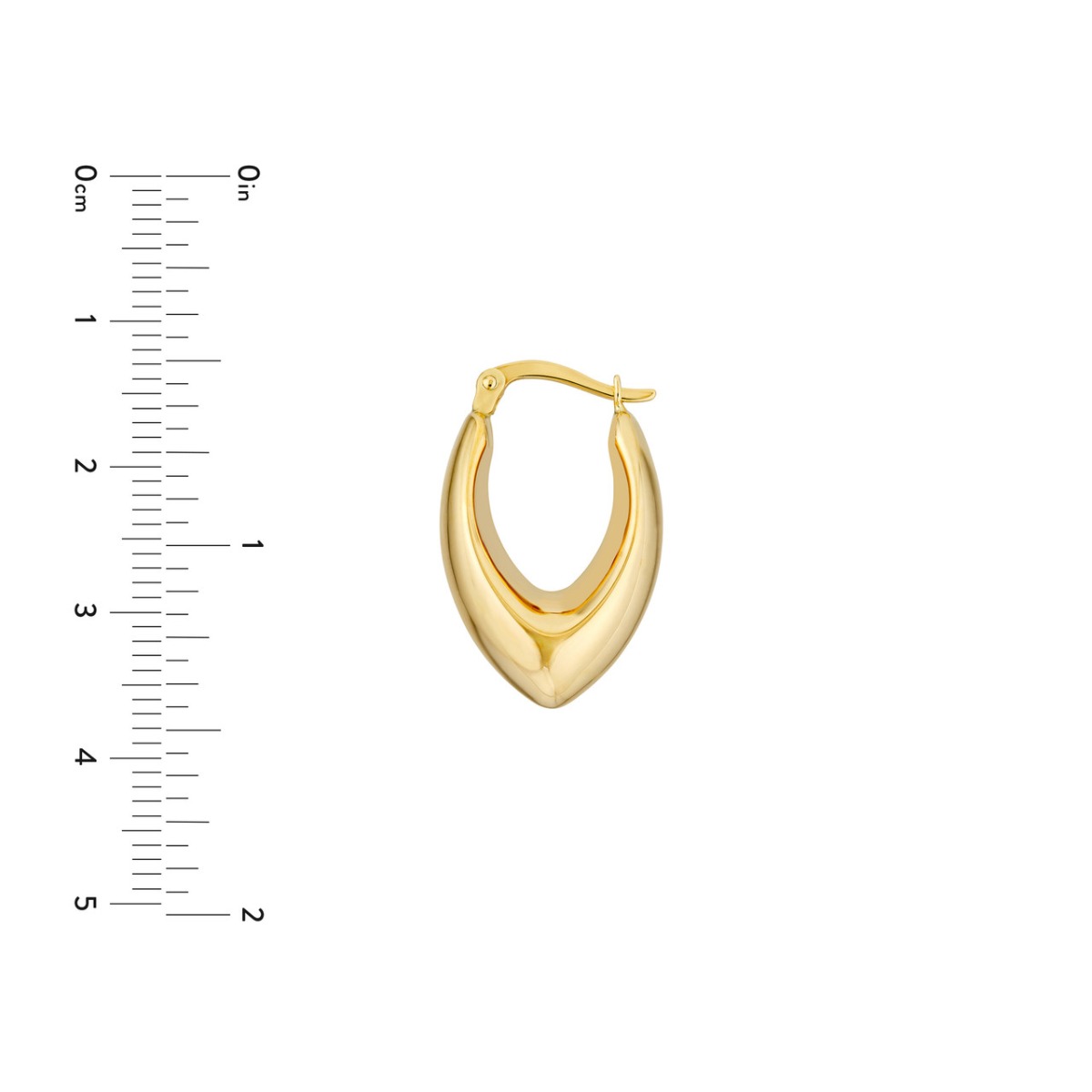 Oval Teardrop Hoop Earrings