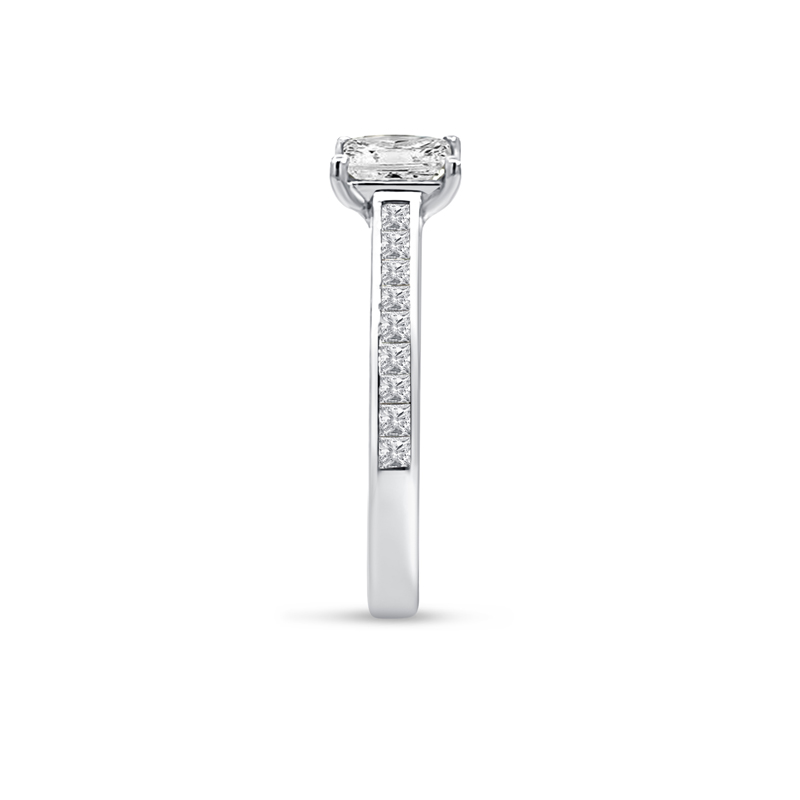 Princess Cut Channel Set Diamond Engagement Ring