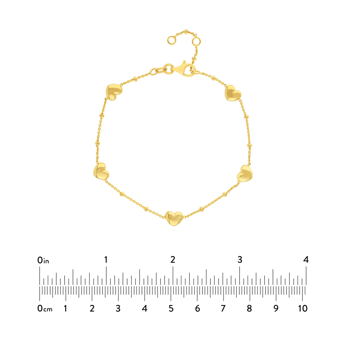 Full Heart Gold Bracelet