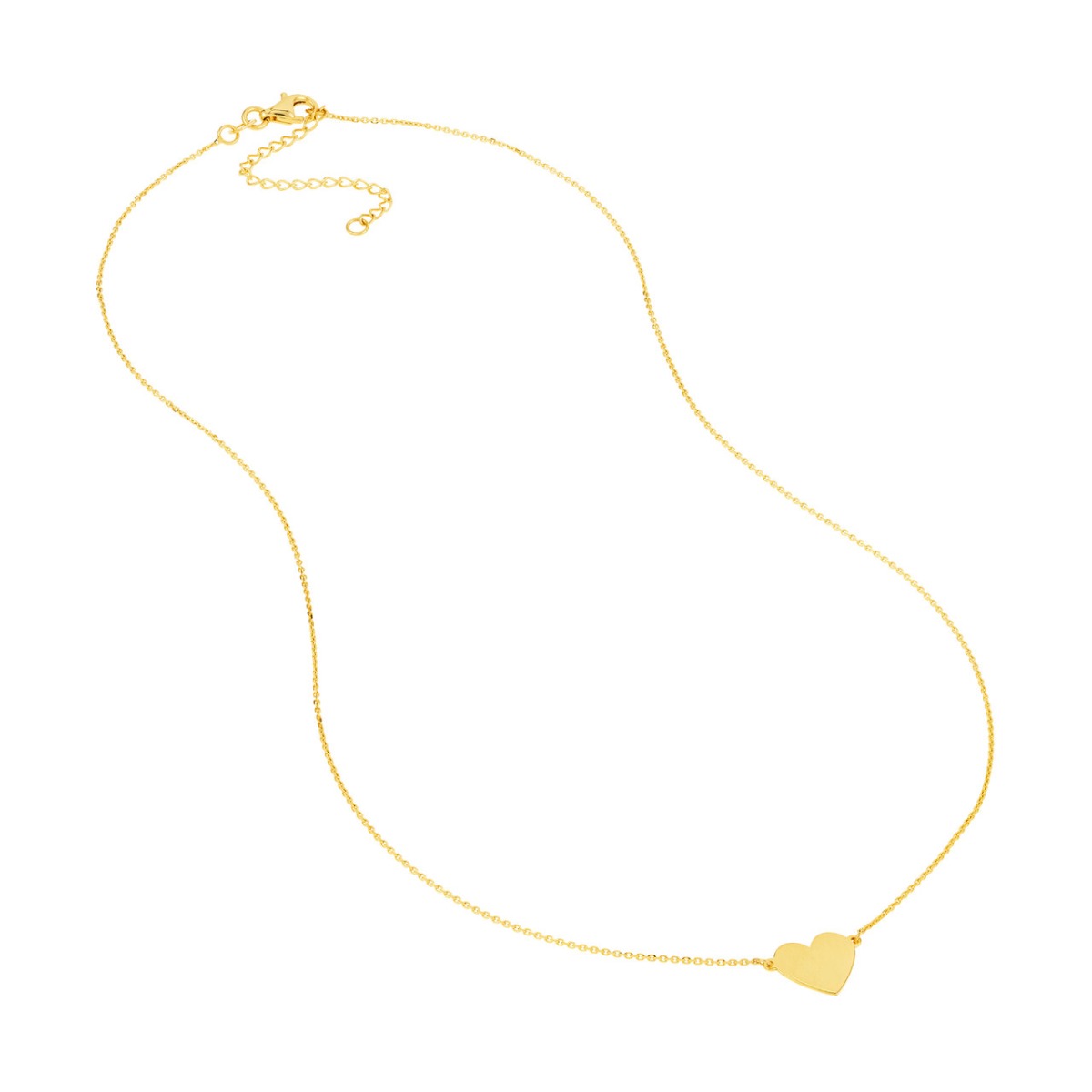 Personalized Heart Gold Pendant