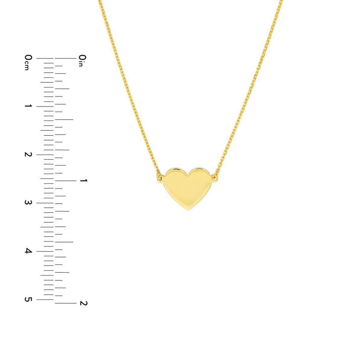 Personalized Heart Gold Pendant