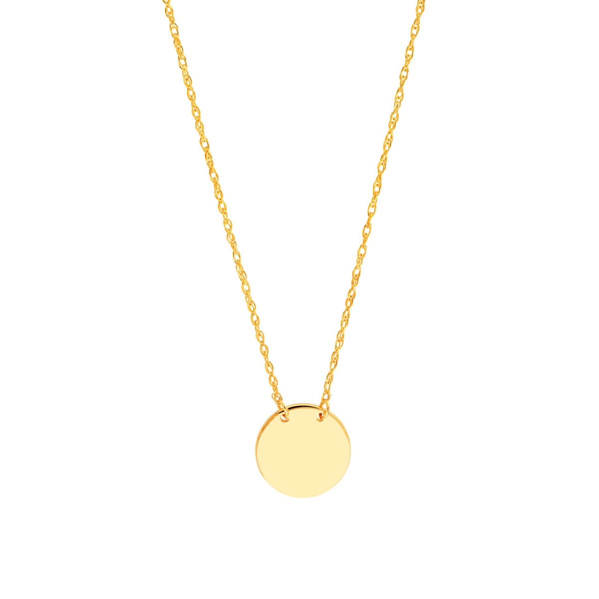 Personalized Round Gold Pendant