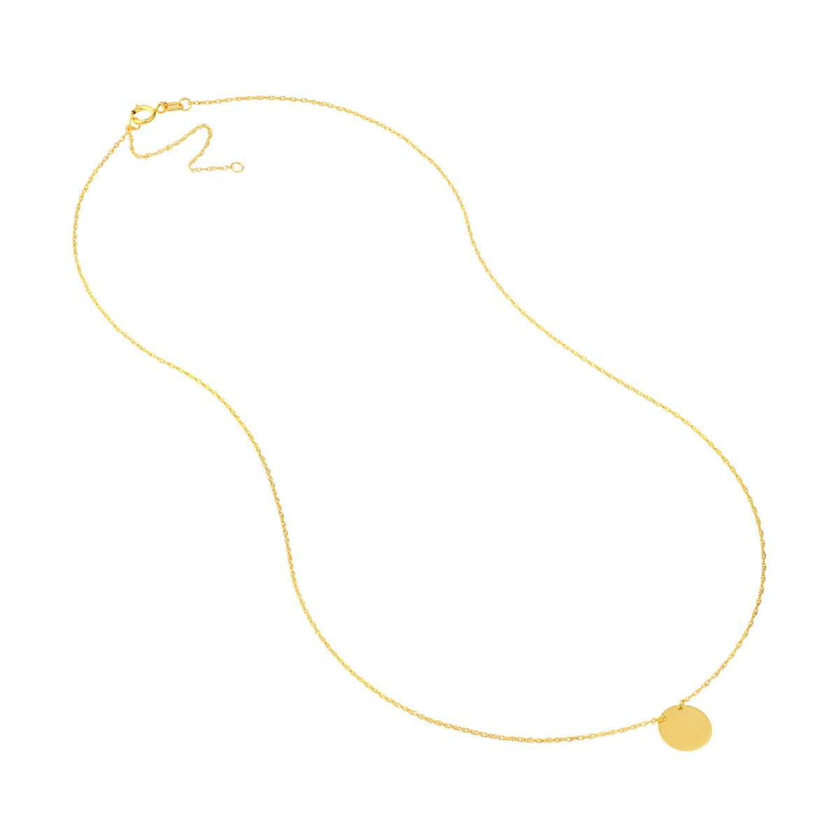 Personalized Round Gold Pendant