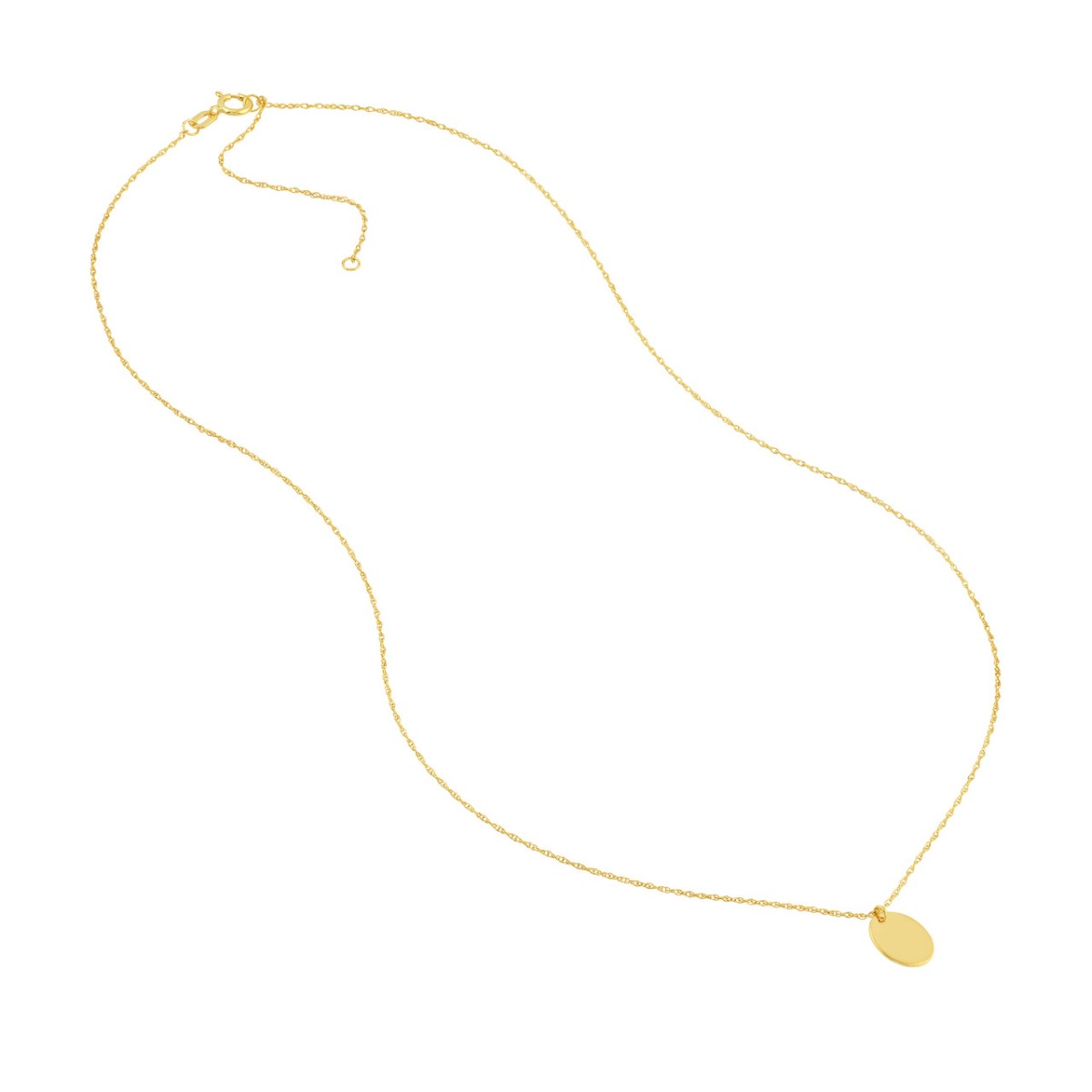 Personalized Oval Gold Pendant