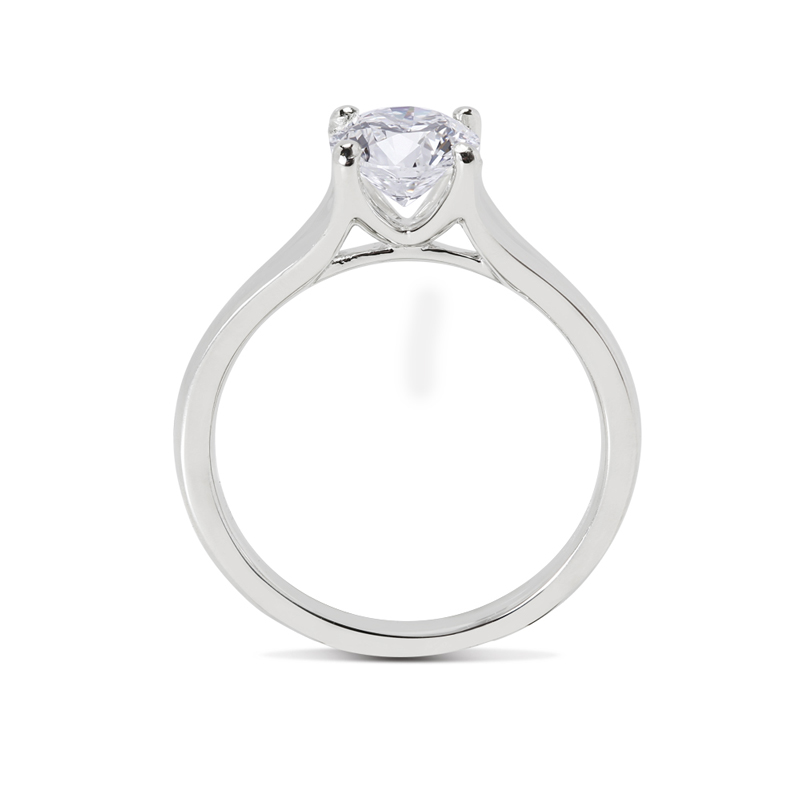 Split Shank Floating Round Solitaire Lab Grown Diamond Engagement Ring