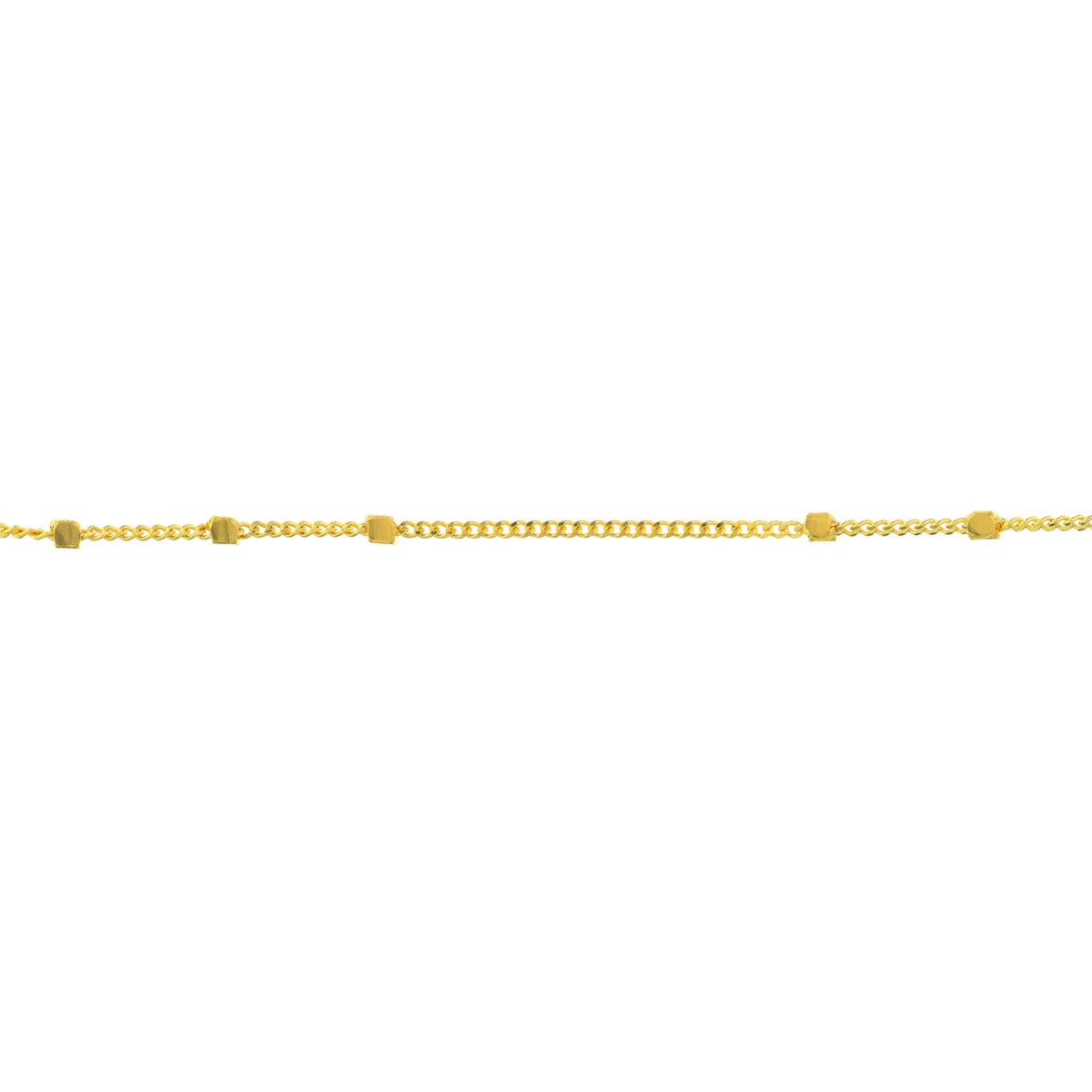 Triple Gold Bead Saturn Chain with Lobster Lock