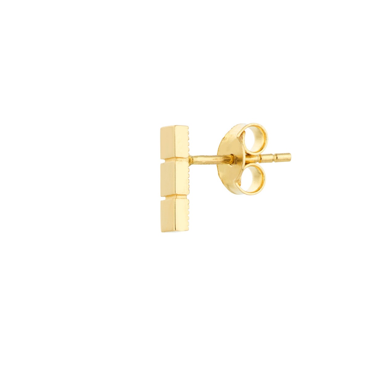 Threefold Gold Studs