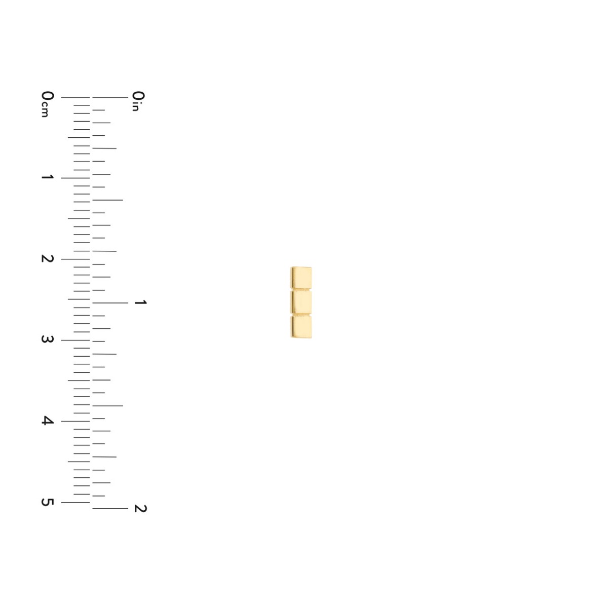 Threefold Gold Studs