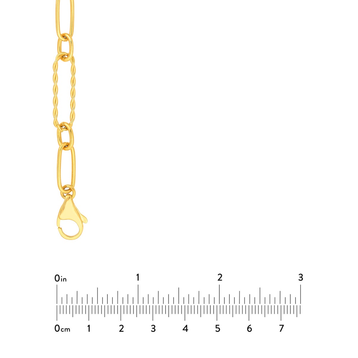 Twist and Polished Oval Link Necklace