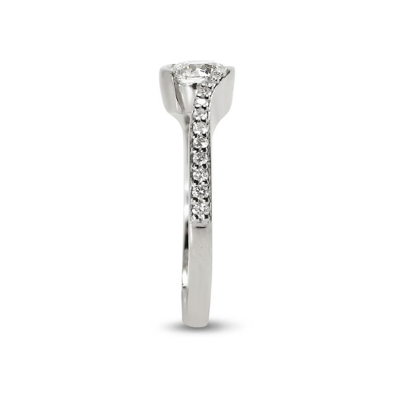 Twist Tension Diamond Engagement Ring