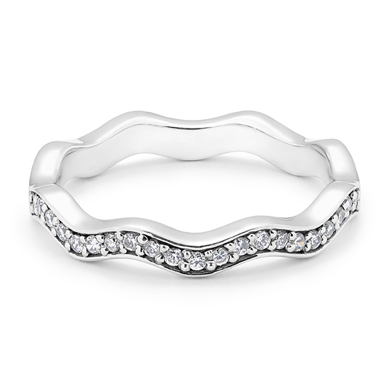 Flowing Diamond Wedding Ring