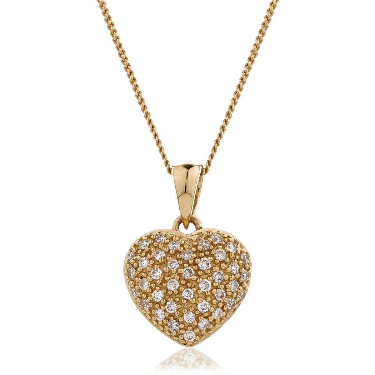 0.20ct Classic Round Diamond Heart Pendant