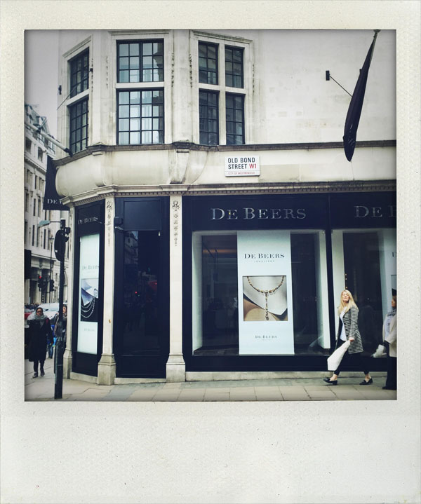 De Beers diamond jewellers Old Bond Street London De Beers diamond jewellers Old Bond Street London