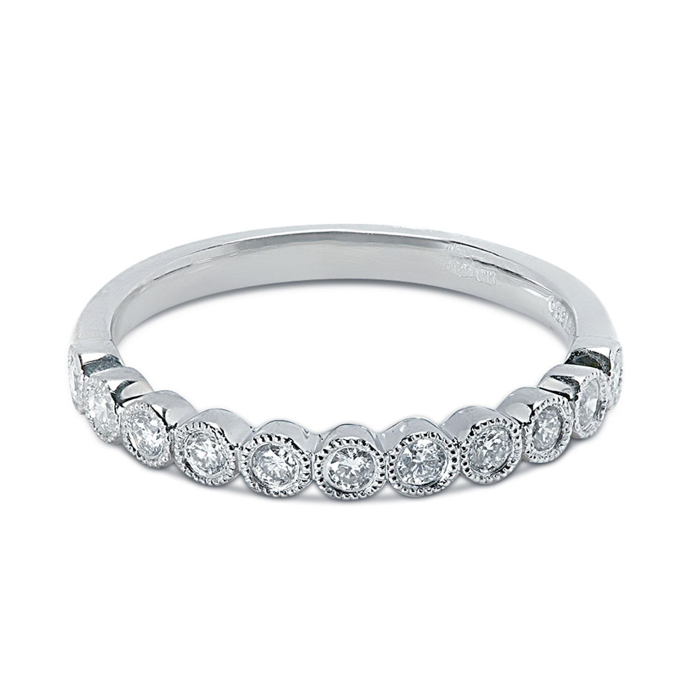 0.25ct Decorative Round Cut Diamond Setting Wedding Ring