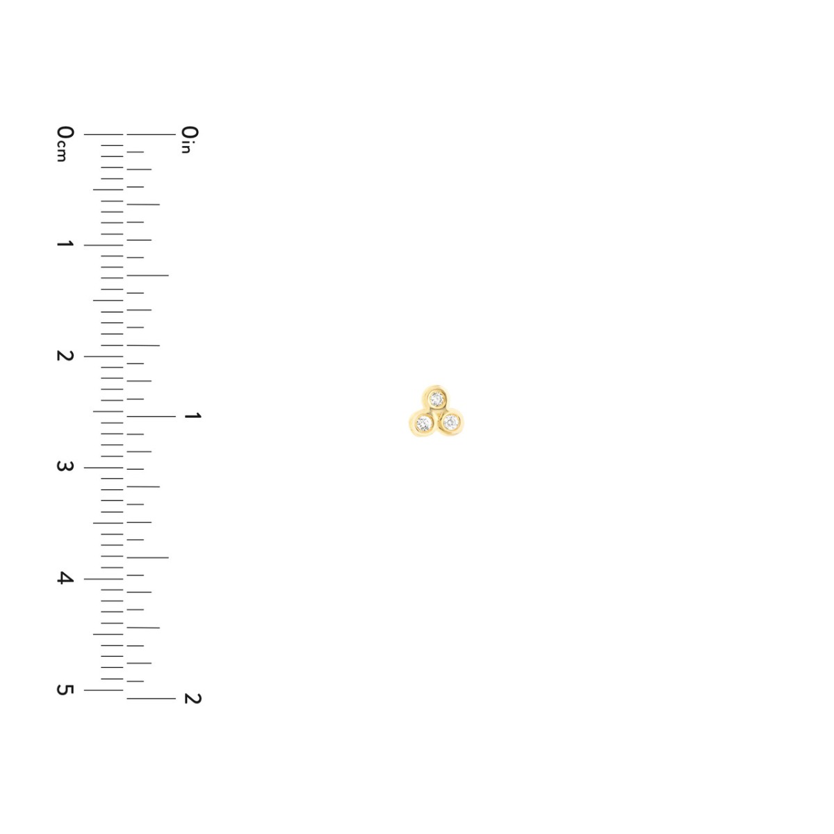 Trinity Diamond Gold Studs