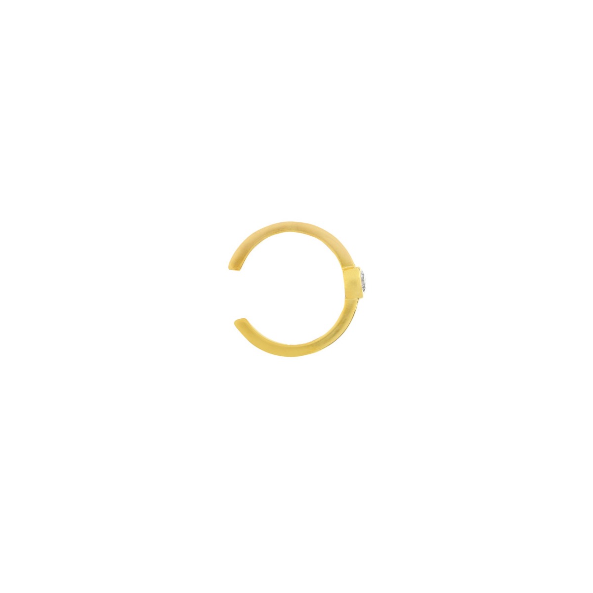 Gold Bezel Diamond Ear Cuff