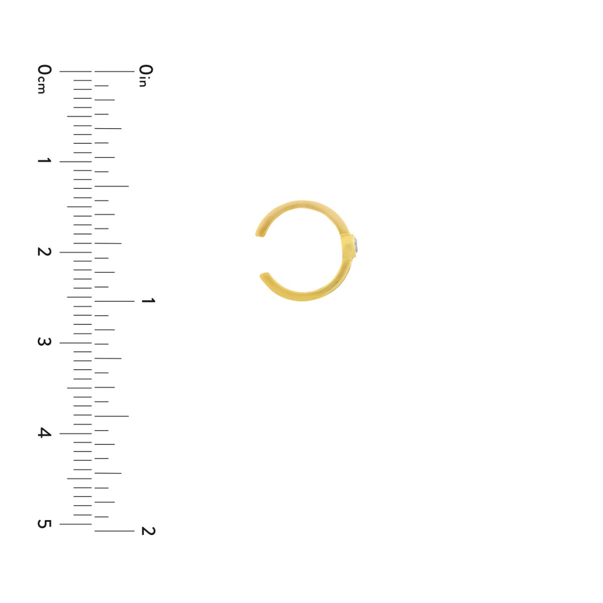 Gold Bezel Diamond Ear Cuff