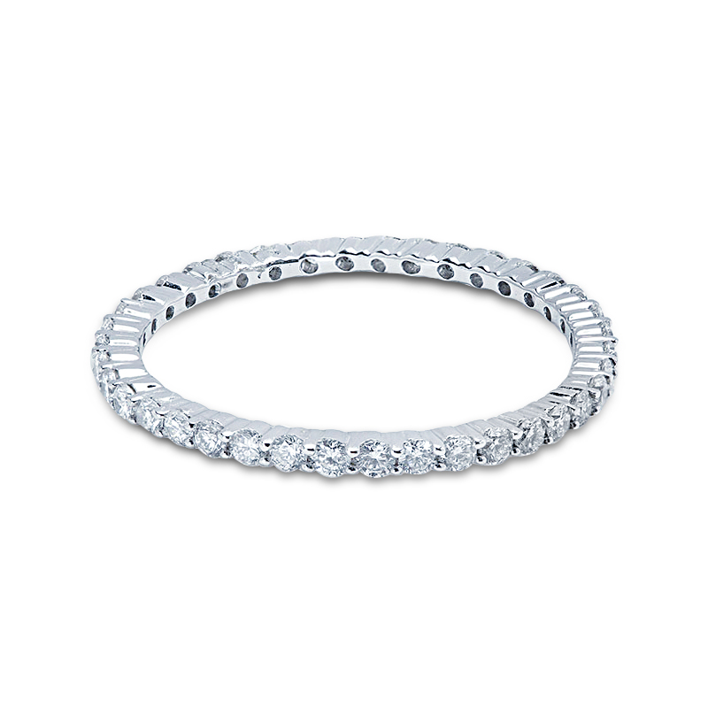 1.2mm Claw Setting Diamond Eternity Ring