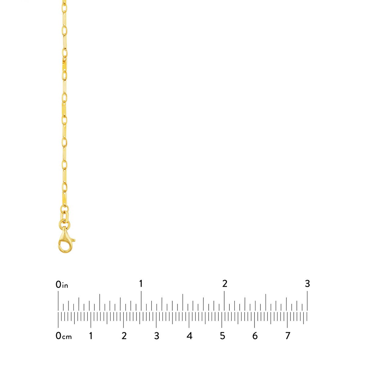 1.85 mm Gold Handmade Flat Link Chain