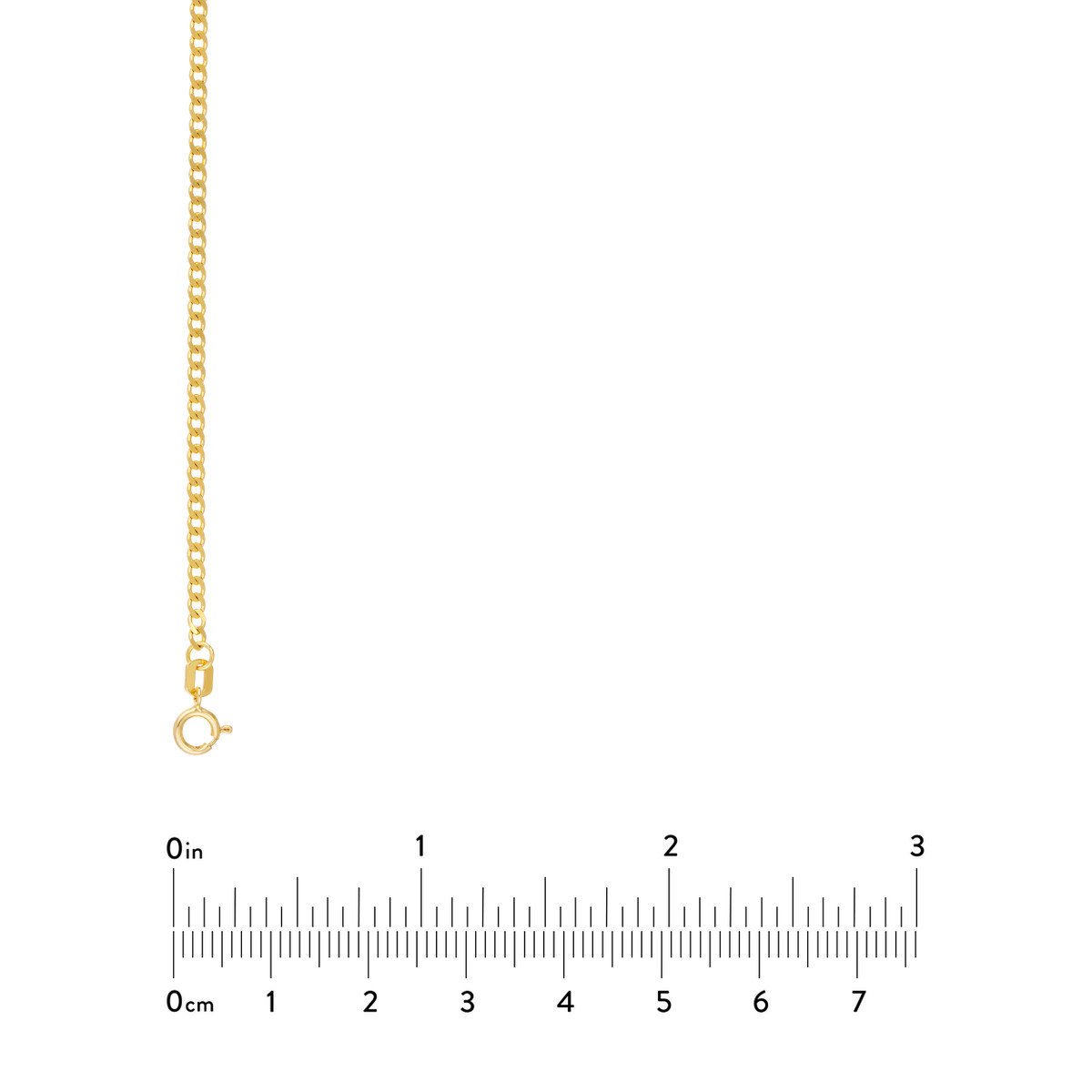 1.95mm Open Curb Gold Chain