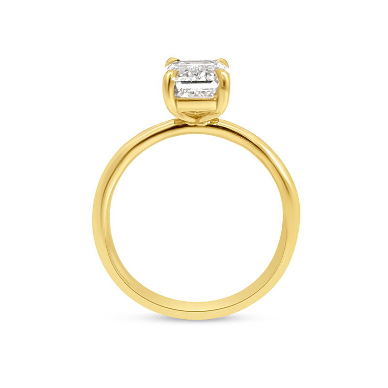 Emerald Cut Solitaire Diamond Engagement Ring