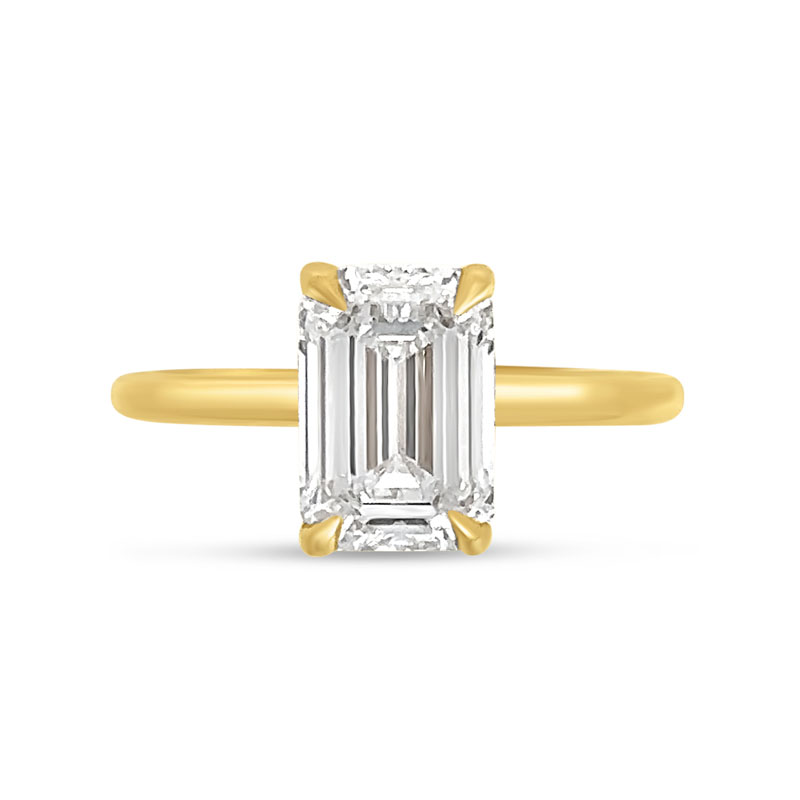 Emerald Cut Solitaire Diamond Engagement Ring