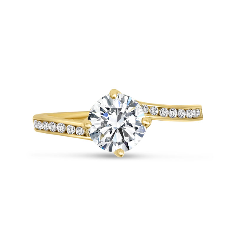 Twist Pave Lab Grown Diamond Engagement Ring