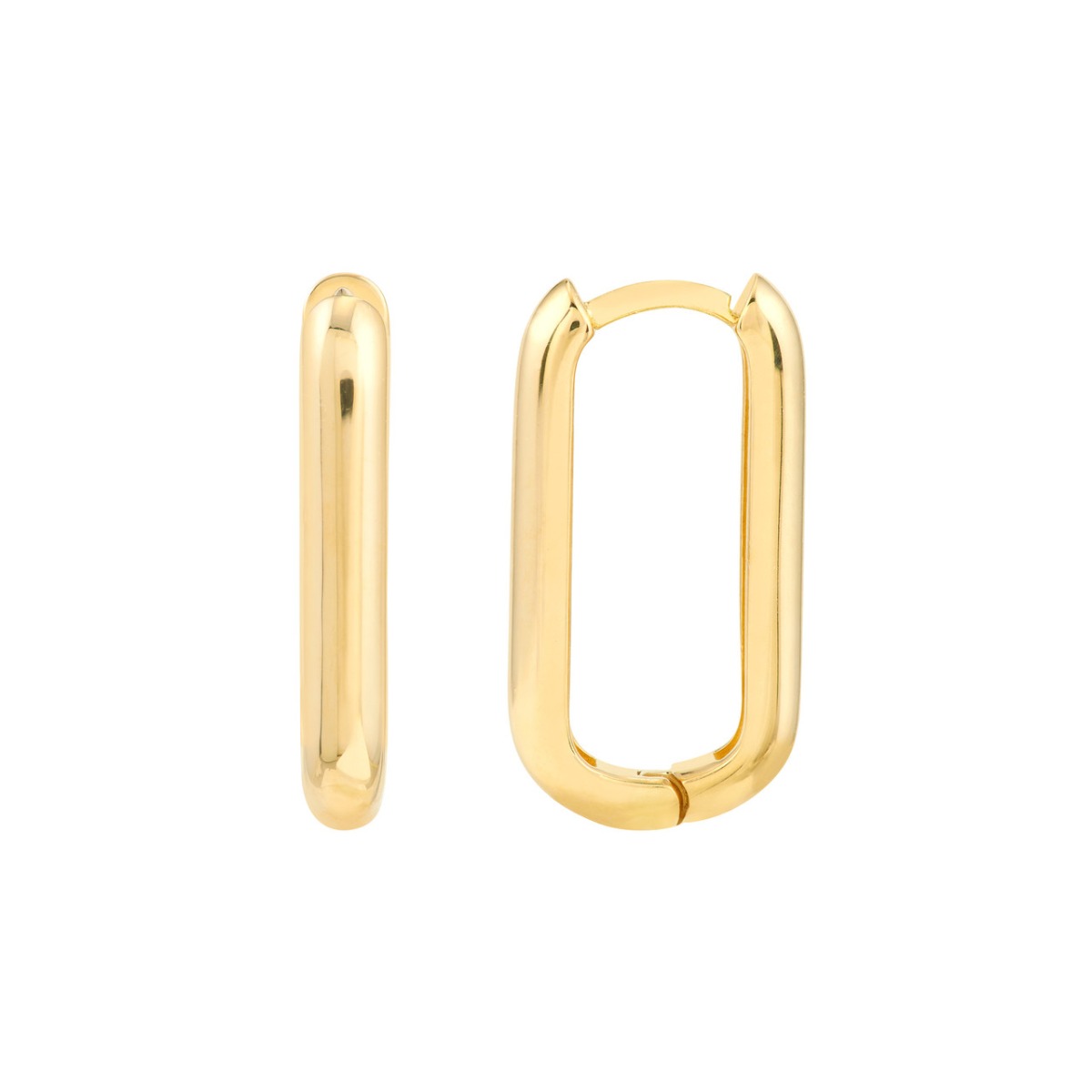 Oblong Gold Hoops