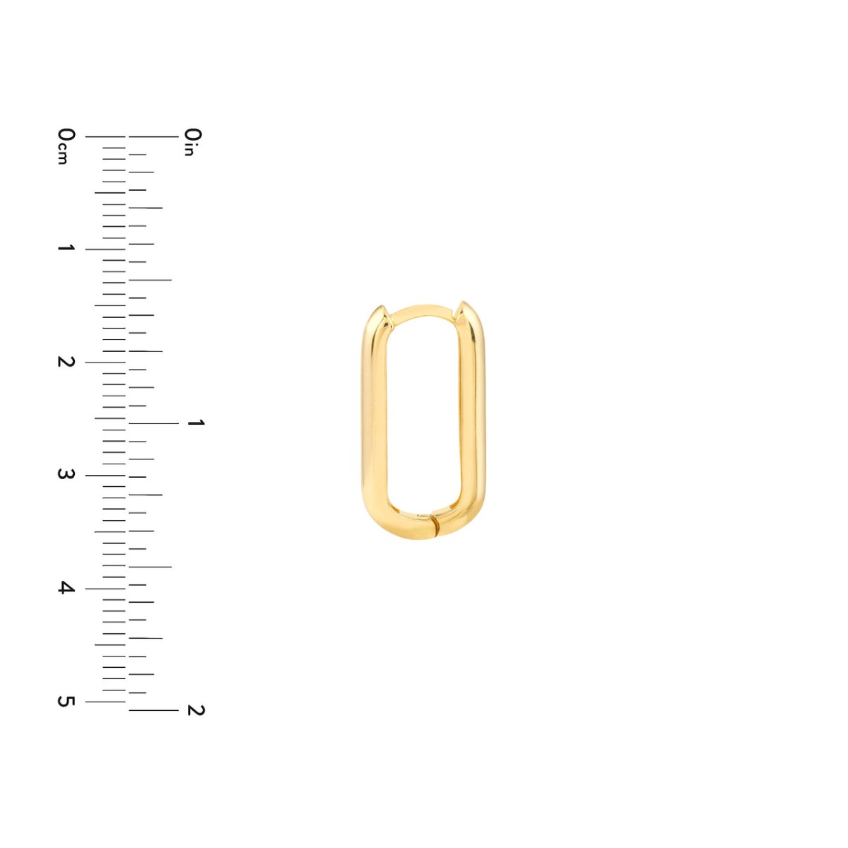 Oblong Gold Hoops