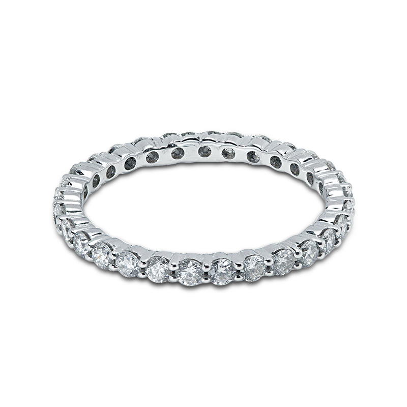 2mm Claw Setting Full Diamond Eternity Ring