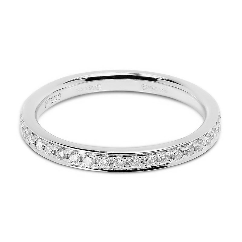 Classic 2.2mm Pave Setting Diamond Wedding Ring