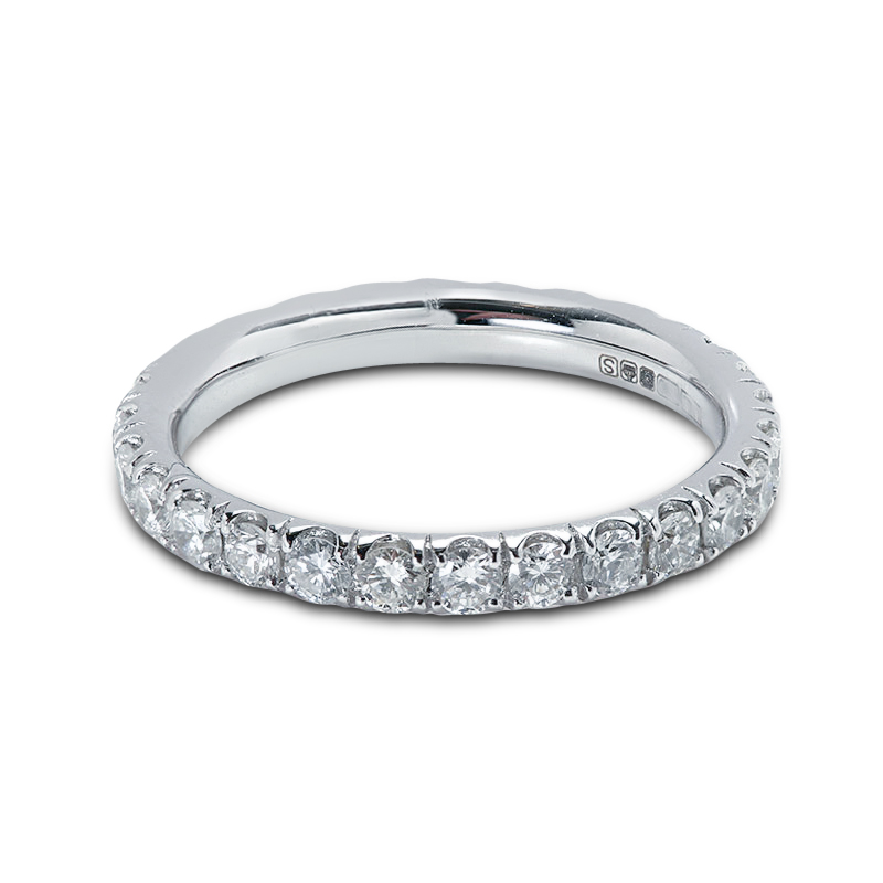 2.5mm Micro Setting Diamond Eternity Ring