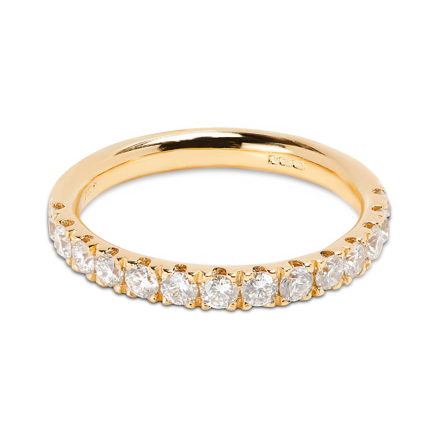 Classic 2.5mm Micro Setting Half Band Diamond Wedding Ring