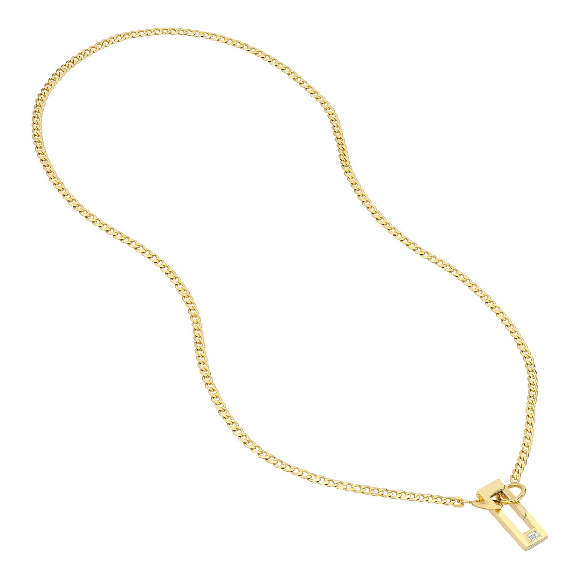 2.7mm Curb Split Gold Chain