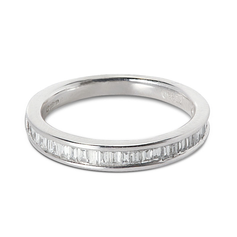 1.00ct Round Brilliant And Baguette Cut Channel Set Full Eternity Ring