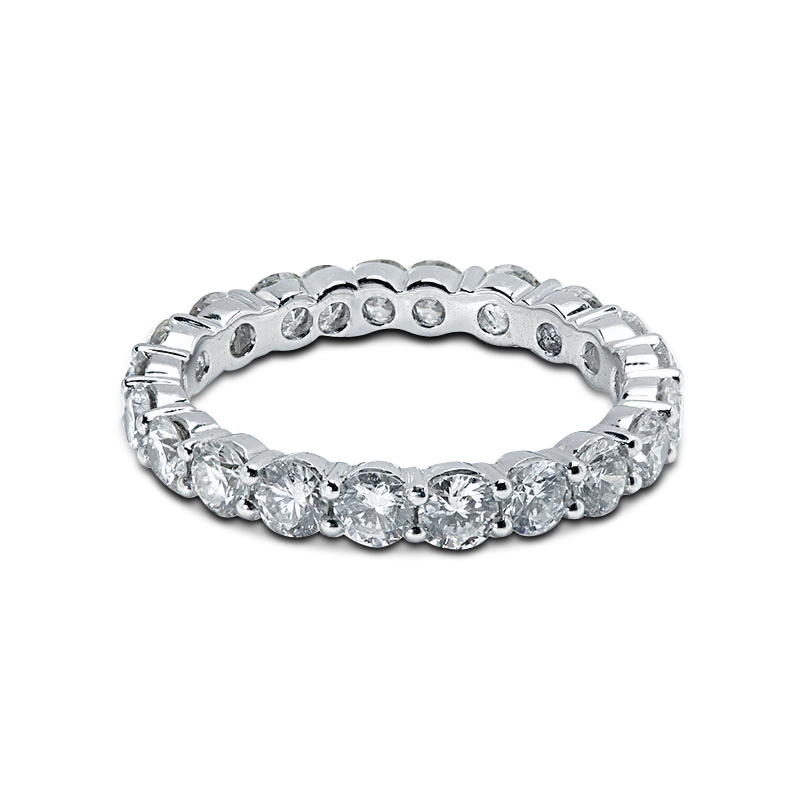 3mm Claw Setting Full Diamond Eternity Ring