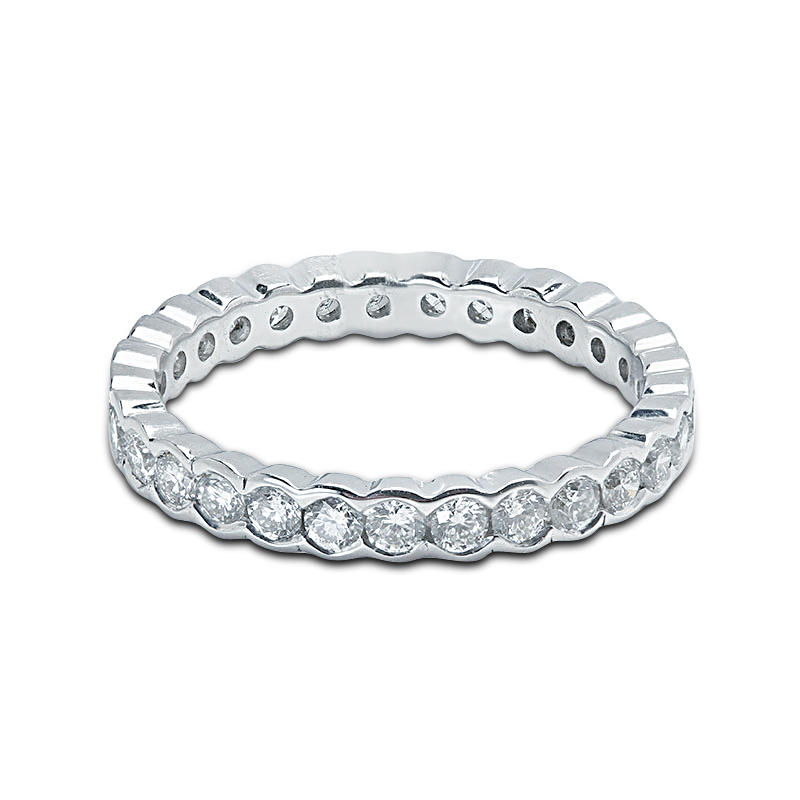 3mm Rubover Setting Full Diamond Eternity Ring 1.00ct