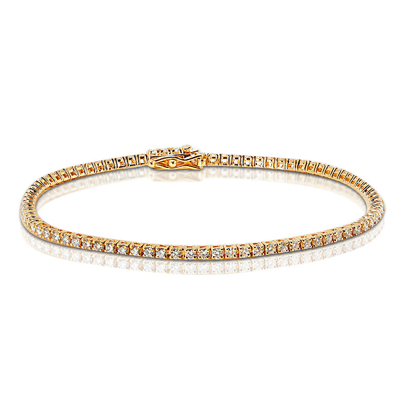 2 Carat Rose Gold Diamond Tennis Bracelet